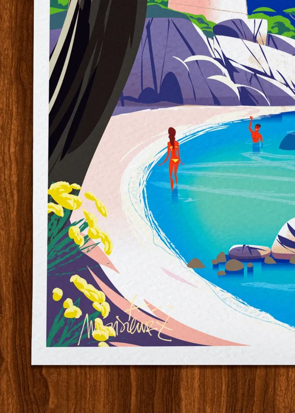 Signature-221 Affiche Corse Signée Monsieur Z, Tirage d'art,