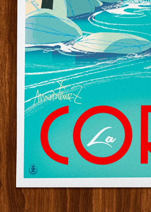Affiche Corse Signée Monsieur Z, Tirage d'art,