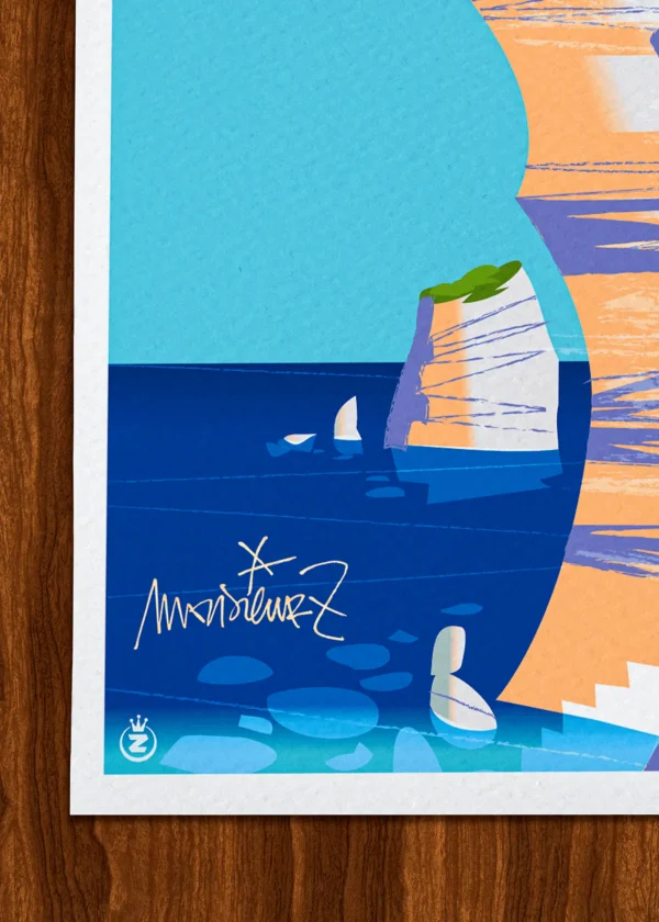 Signature-224 Affiche Corse Signée Monsieur Z, Tirage d'art,