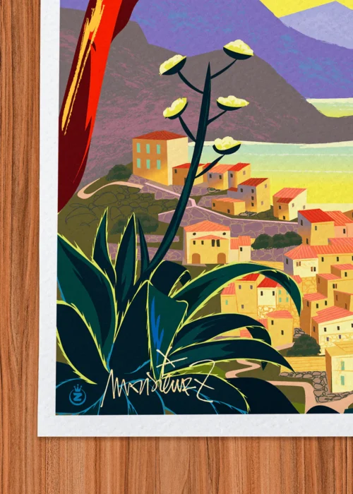 Affiche Corse Signée Monsieur Z, Tirage d'art,
