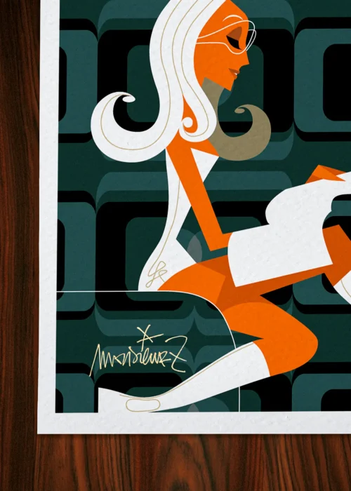 Affiche VIntage Signée Monsieur Z, Tirage d'art,