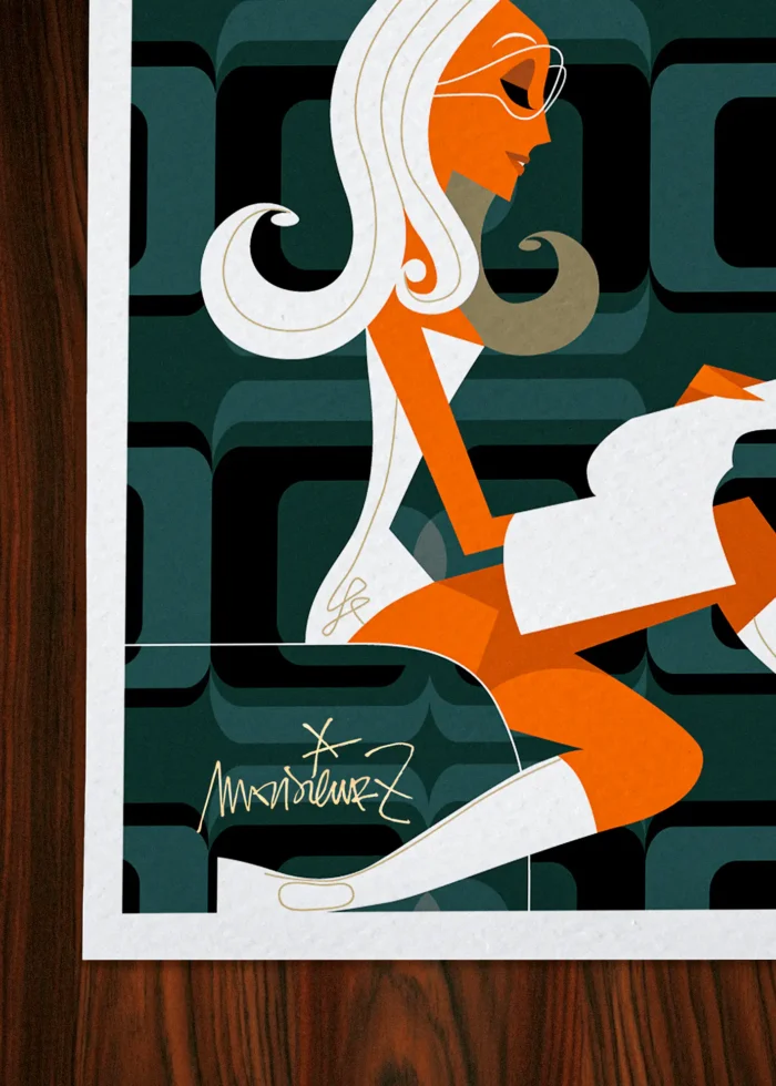 Signature-229 Affiche VIntage Signée Monsieur Z, Tirage d'art,