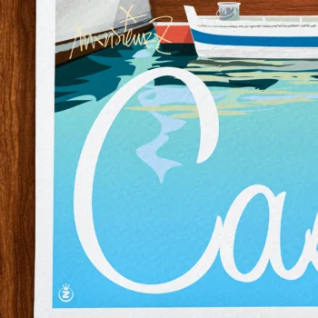 Affiche Cannes Signée Monsieur Z, Tirage d'art,