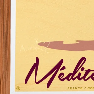 Affiche Méditerannée Signée Monsieur Z, Tirage d'art,