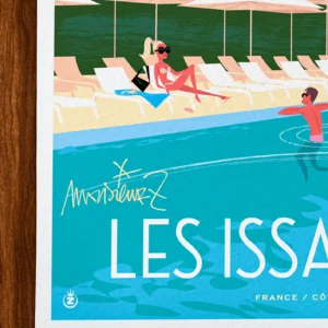 Affiche Issambres Signée Monsieur Z, Tirage d'art,