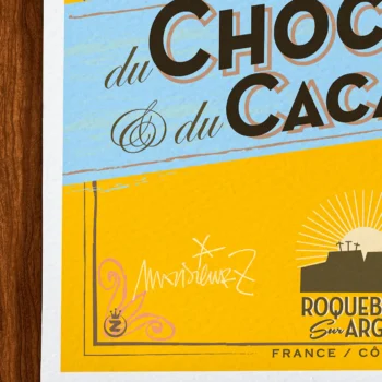 Affiche Roquebrune Signée Monsieur Z, Tirage d'art,