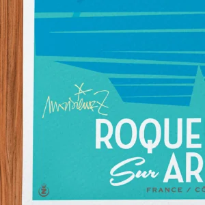 Affiche Roquebrune Signée Monsieur Z, Tirage d'art,
