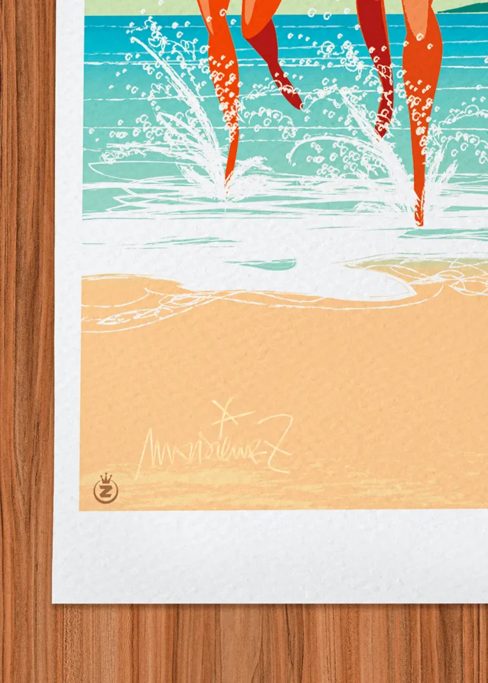 Signature-254 Affiche Hyères Signée Monsieur Z, Tirage d'art,