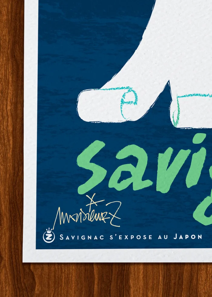 Signature-255 Affiche Savignac Signée Monsieur Z, Tirage d'art,