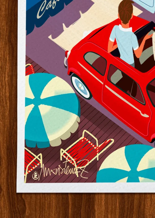 Affiche Cassis Signée Monsieur Z, Tirage d'art,