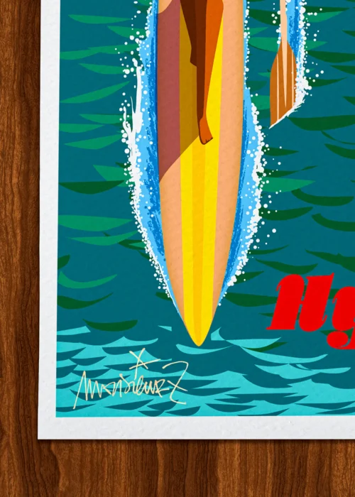 Affiche Hyères Signée Monsieur Z, Tirage d'art,