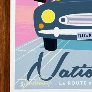 Affiche Nationale 7 Signée Monsieur Z, Tirage d'art,