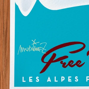 Affiche Alpes Signée Monsieur Z, Tirage d'art,