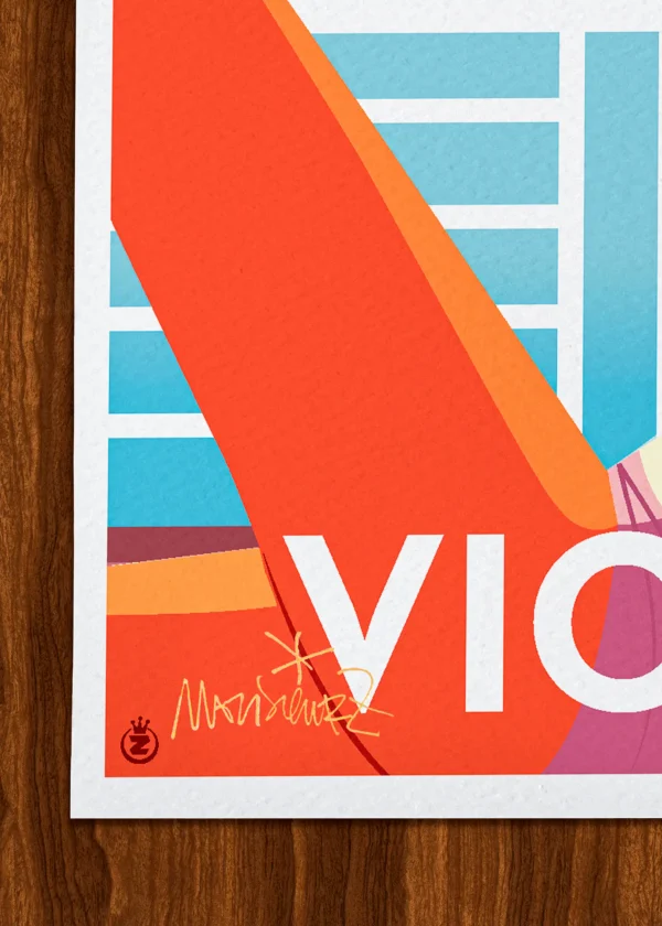 Signature-279 Affiche vichy Signée Monsieur Z, Tirage d'art,