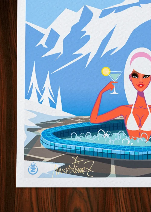 Affiche Alpes Signée Monsieur Z, Tirage d'art,