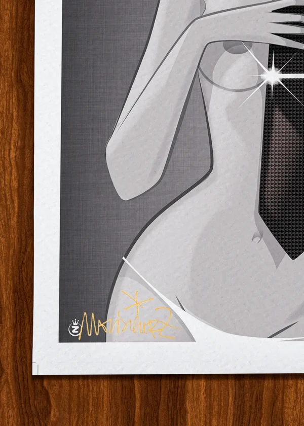 Signature-281 Affiche Play boy Signée Monsieur Z, Tirage d'art,