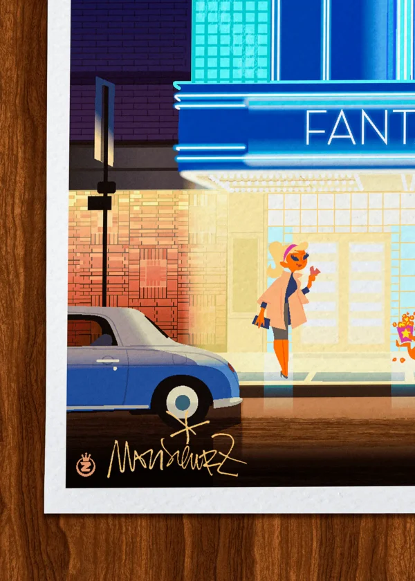 Signature-282 Affiche Spirou Signée Monsieur Z, Tirage d'art,