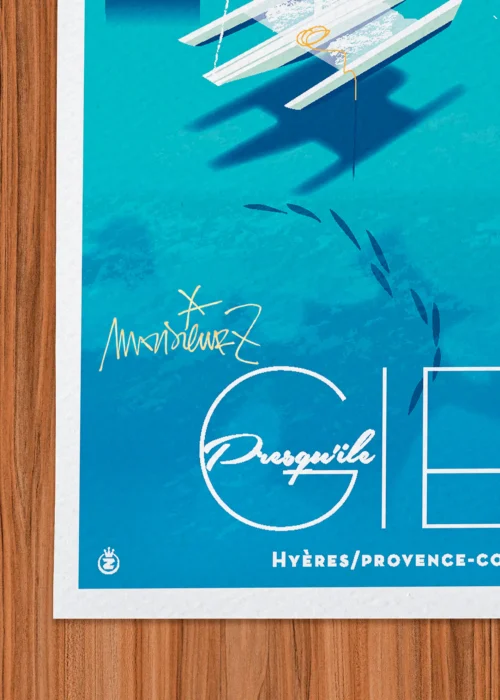 Affiche giens Signée Monsieur Z, Tirage d'art,