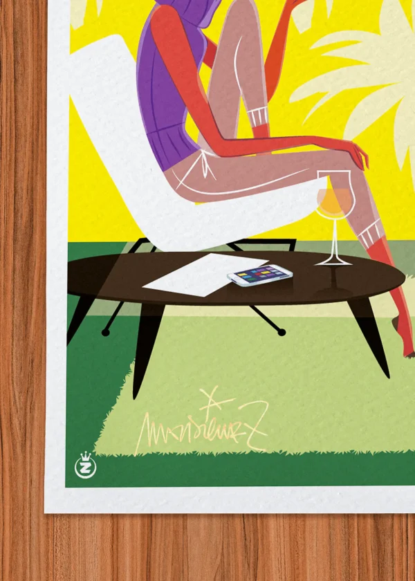 Signature-291 Affiche La londe Signée Monsieur Z, Tirage d'art,