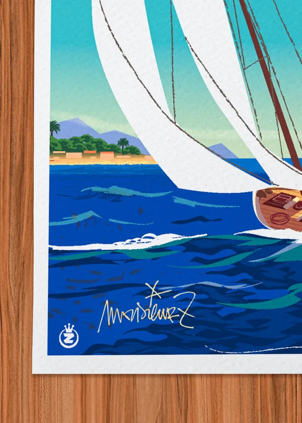 Signature-292 Affiche Toulon Signée Monsieur Z, Tirage d'art,