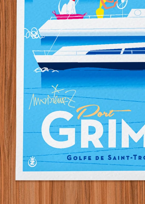 Affiche Grimaud Signée Monsieur Z, Tirage d'art,