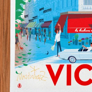 Affiche vichy Signée Monsieur Z, Tirage d'art,