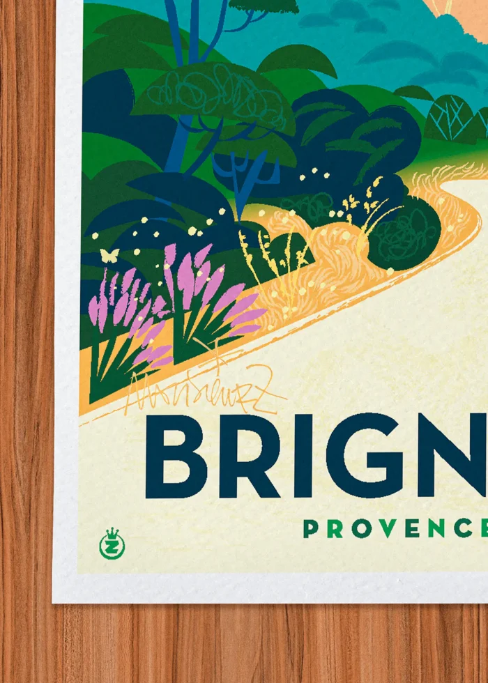 Signature-303 Affiche Brignoles Signée Monsieur Z, Tirage d'art,