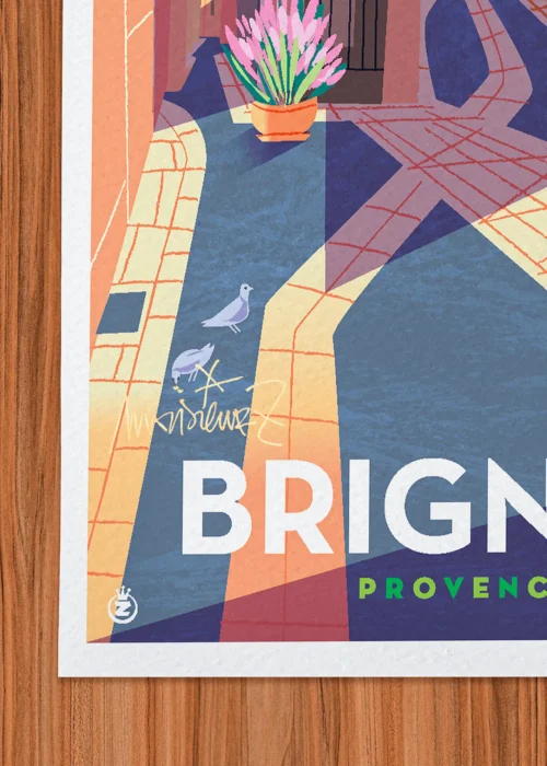 Affiche Brignoles Signée Monsieur Z, Tirage d'art,