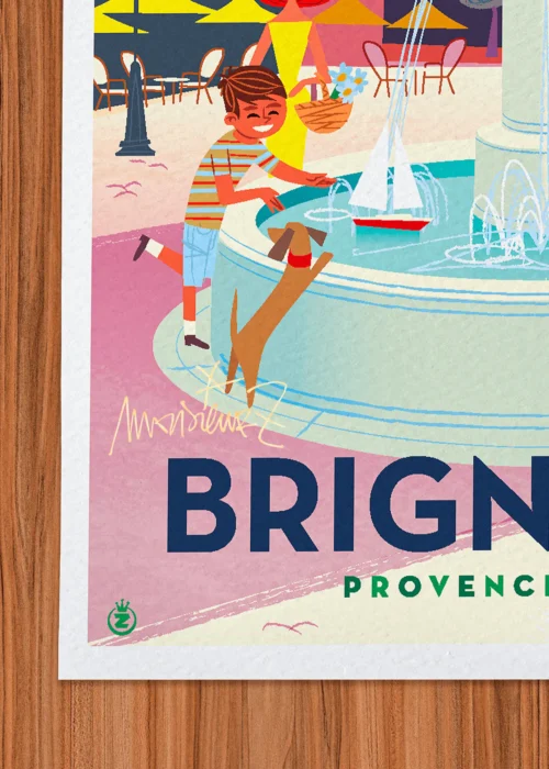 Affiche Brignoles Signée Monsieur Z, Tirage d'art,