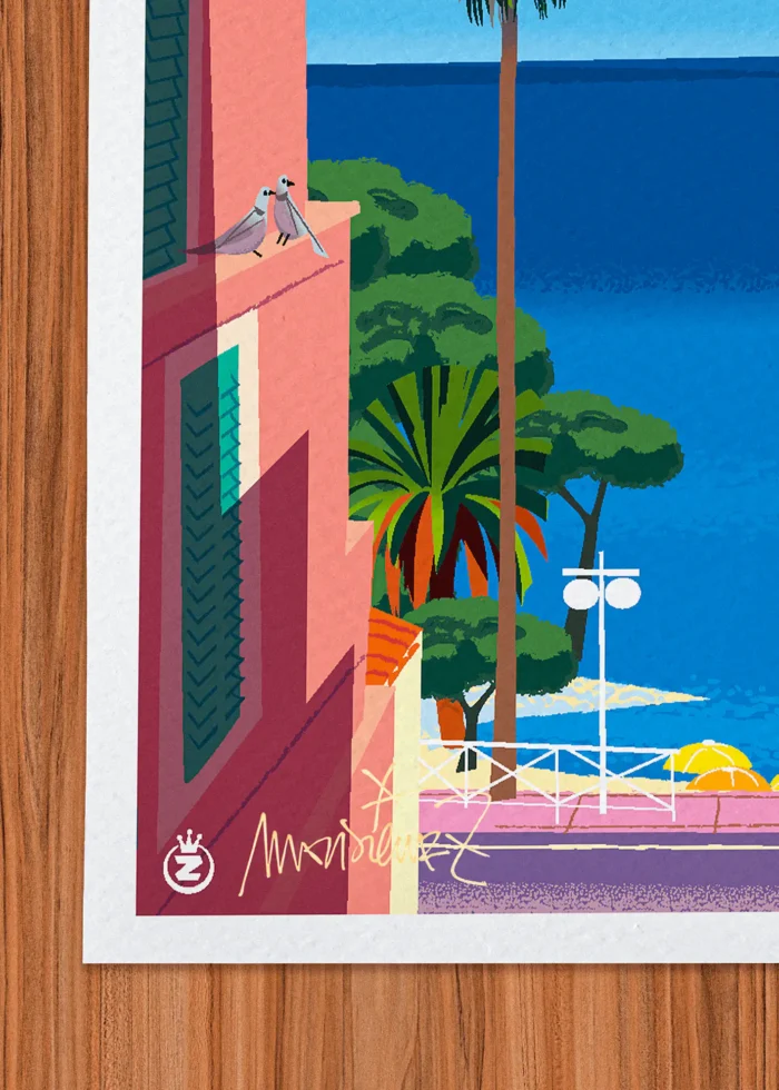 Signature-308 Affiche Toulon Signée Monsieur Z, Tirage d'art,