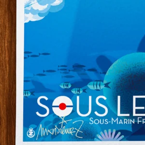 Affiche sous marins Signée Monsieur Z, Tirage d'art,