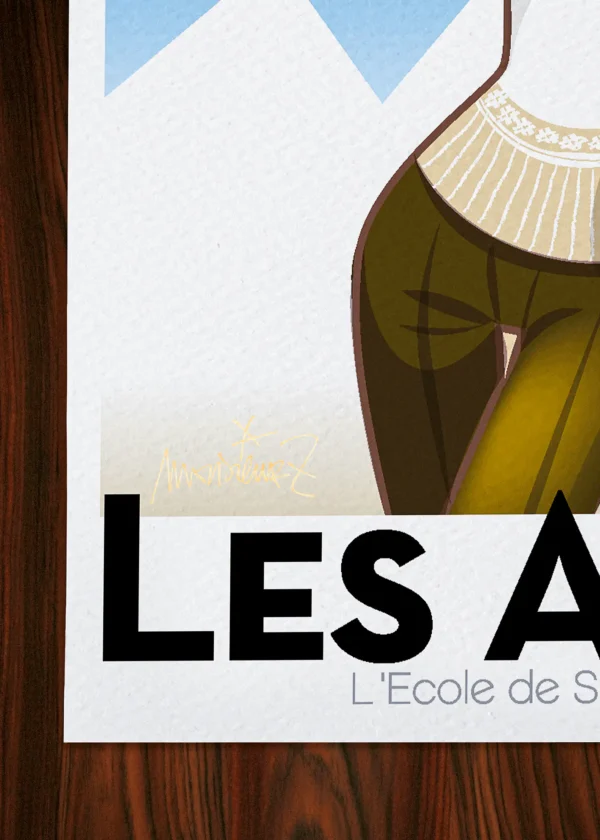 Signature-316 Affiche alpes Signée Monsieur Z, Tirage d'art,