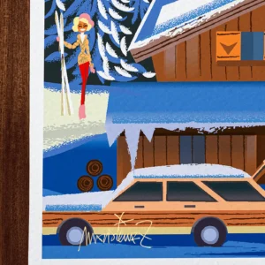 Affiche chalet Signée Monsieur Z, Tirage d'art,