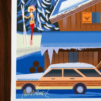 Affiche chalet Signée Monsieur Z, Tirage d'art,