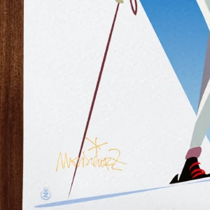 Affiche ski Signée Monsieur Z, Tirage d'art,