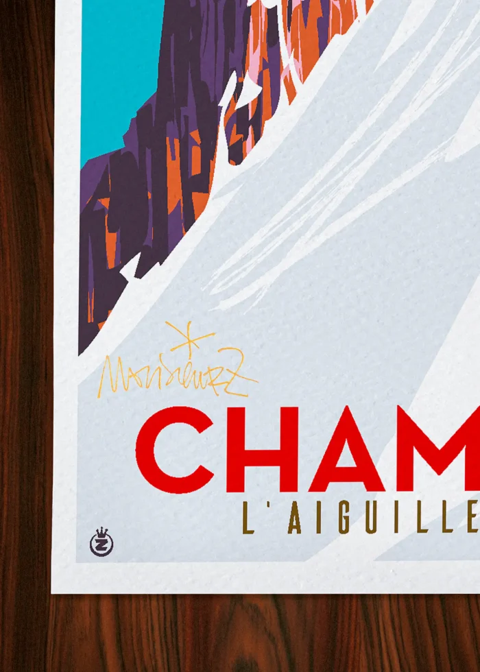 Signature-324 Affiche Montagne Signée Monsieur Z, Tirage d'art,