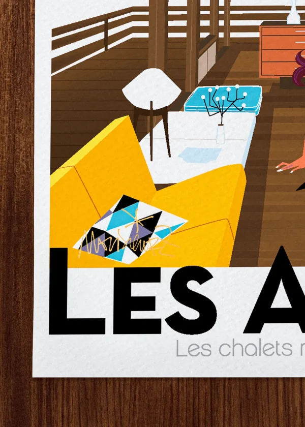 Signature-325 Affiche Montagne Signée Monsieur Z, Tirage d'art,