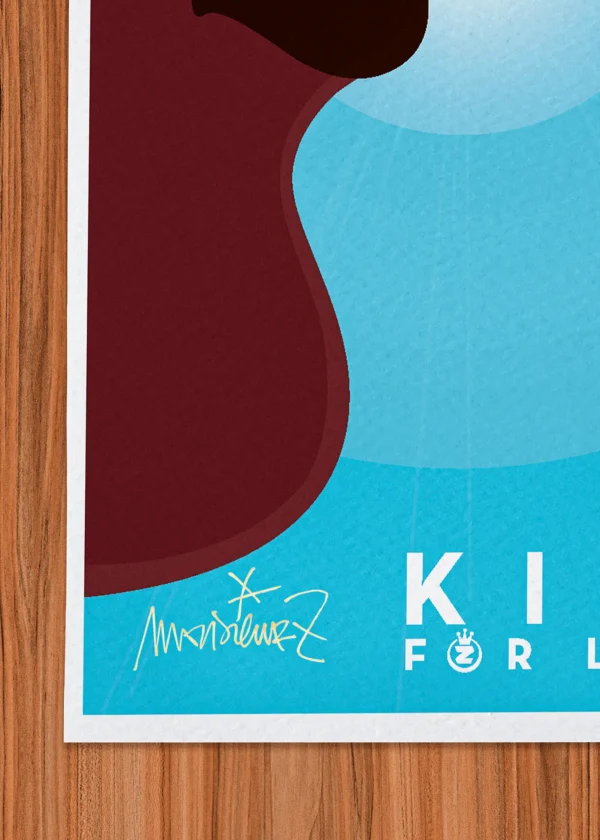 Signature-328 Affiche Kiss Signée Monsieur Z, Tirage d'art,