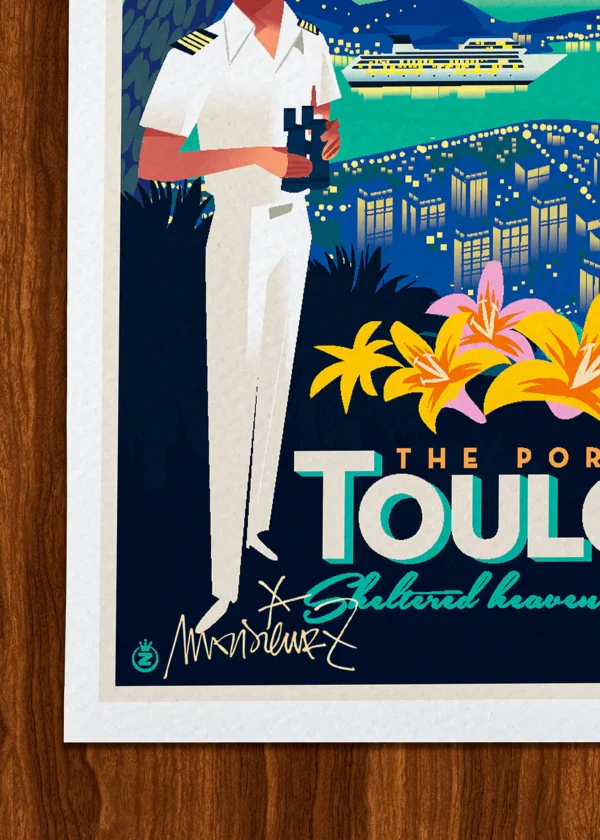 Signature-330 Affiche toulon Signée Monsieur Z, Tirage d'art,