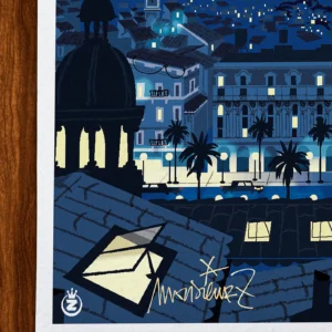 Affiche Cannes Signée Monsieur Z, Tirage d'art,