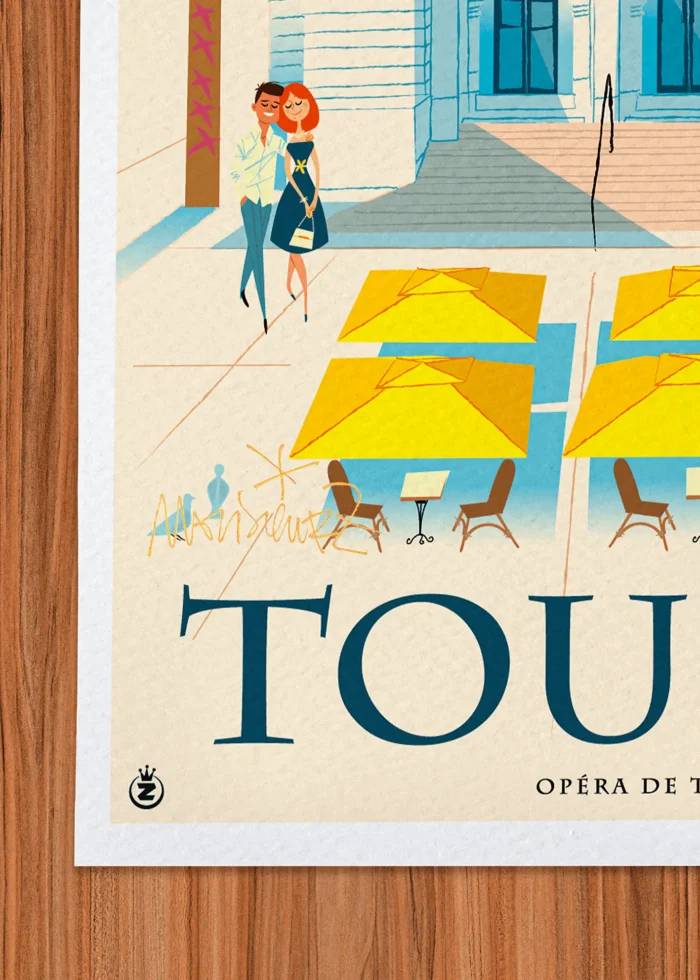 Signature-340 Affiche toulon Signée Monsieur Z, Tirage d'art,