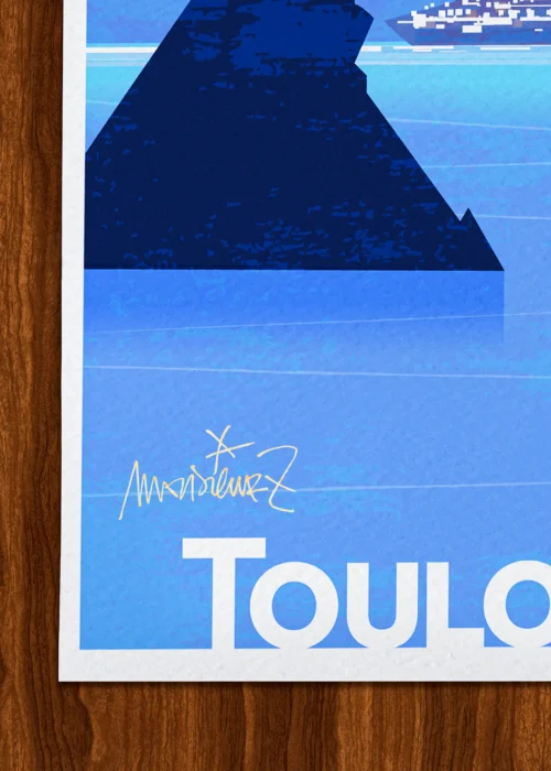 Affiche toulon Signée Monsieur Z, Tirage d'art,