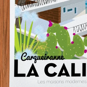 Affiche californie Carqueiranne Signée Monsieur Z, Tirage d'art,