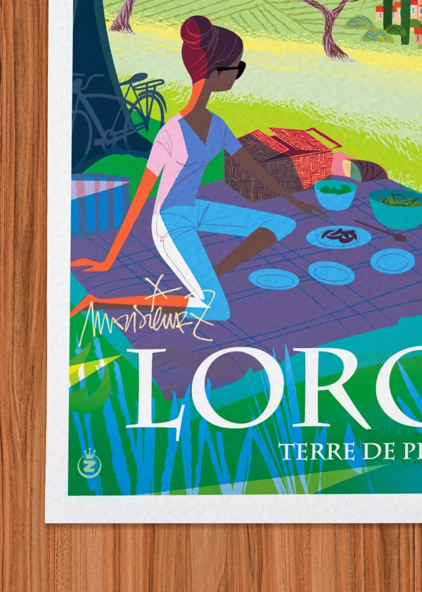 Signature-343 Affiche Lorgues Signée Monsieur Z, Tirage d'art,