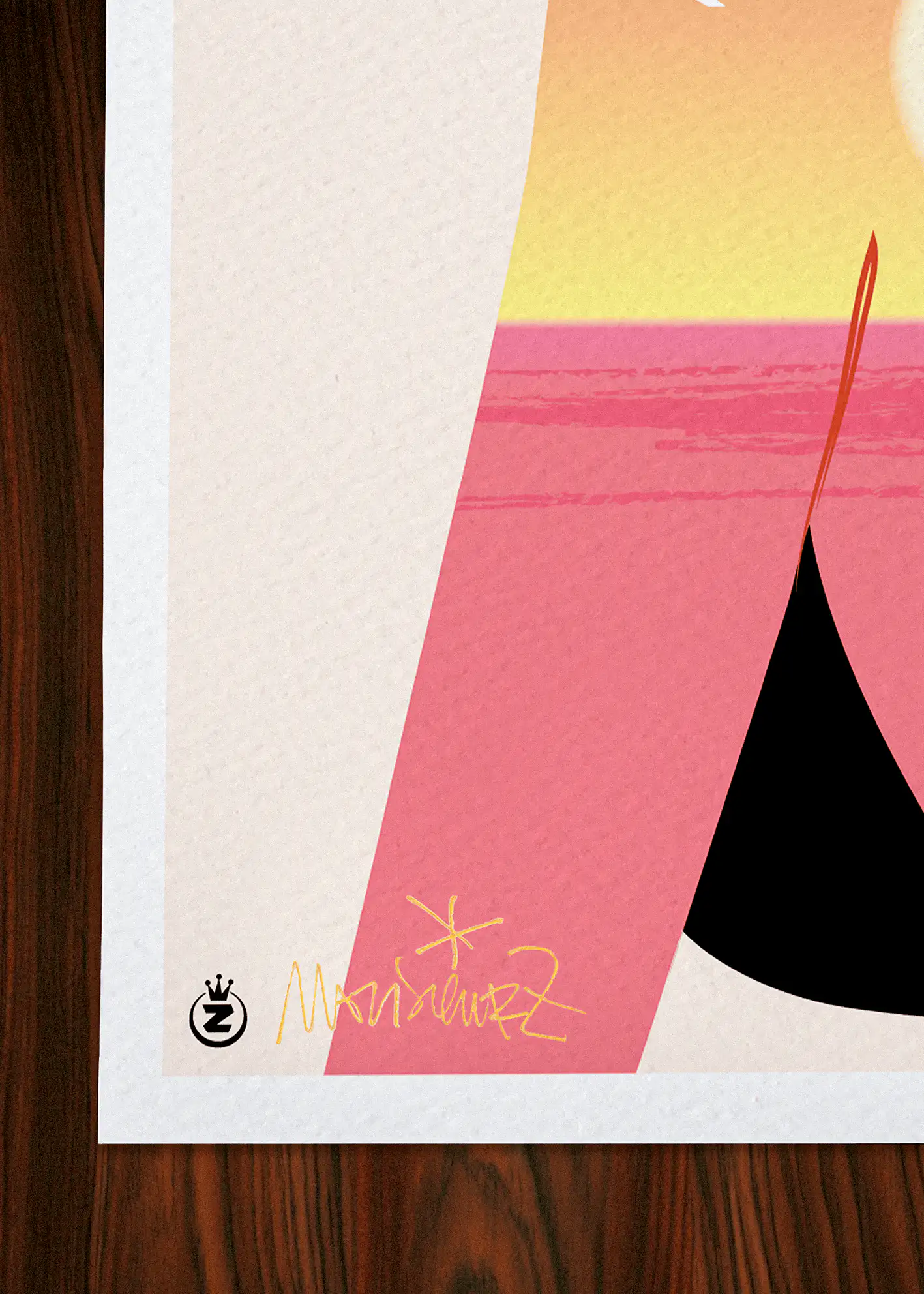 344 | Femme Profil Mer Ciel Rose