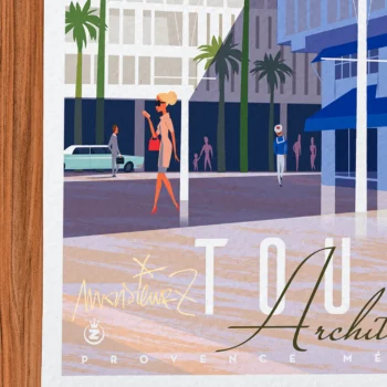 Affiche toulon Signée Monsieur Z, Tirage d'art,