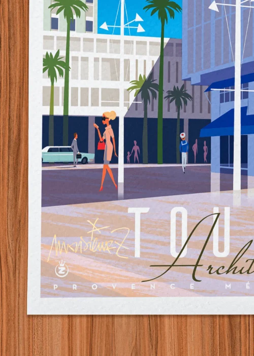 Affiche toulon Signée Monsieur Z, Tirage d'art,