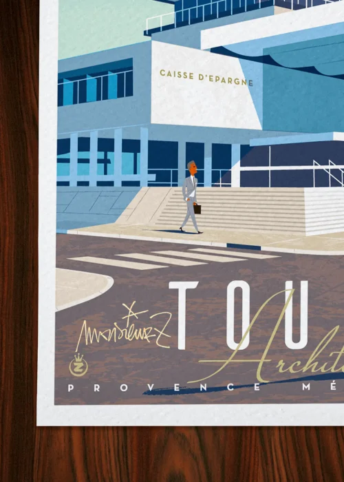 Affiche architecture Signée Monsieur Z, Tirage d'art,