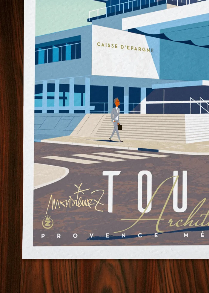 Signature-347 Affiche architecture Signée Monsieur Z, Tirage d'art,