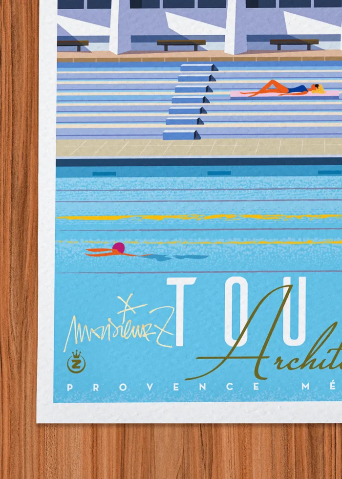 Signature-348 Affiche architecture Signée Monsieur Z, Tirage d'art,